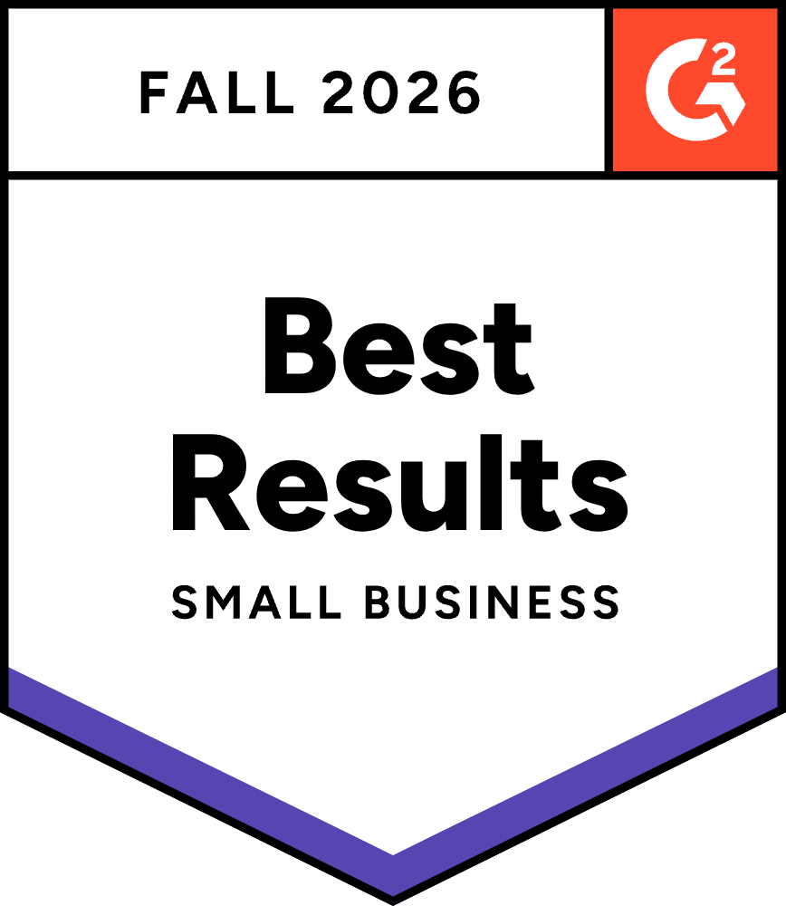 Best Results Small Business G2 Award Badge