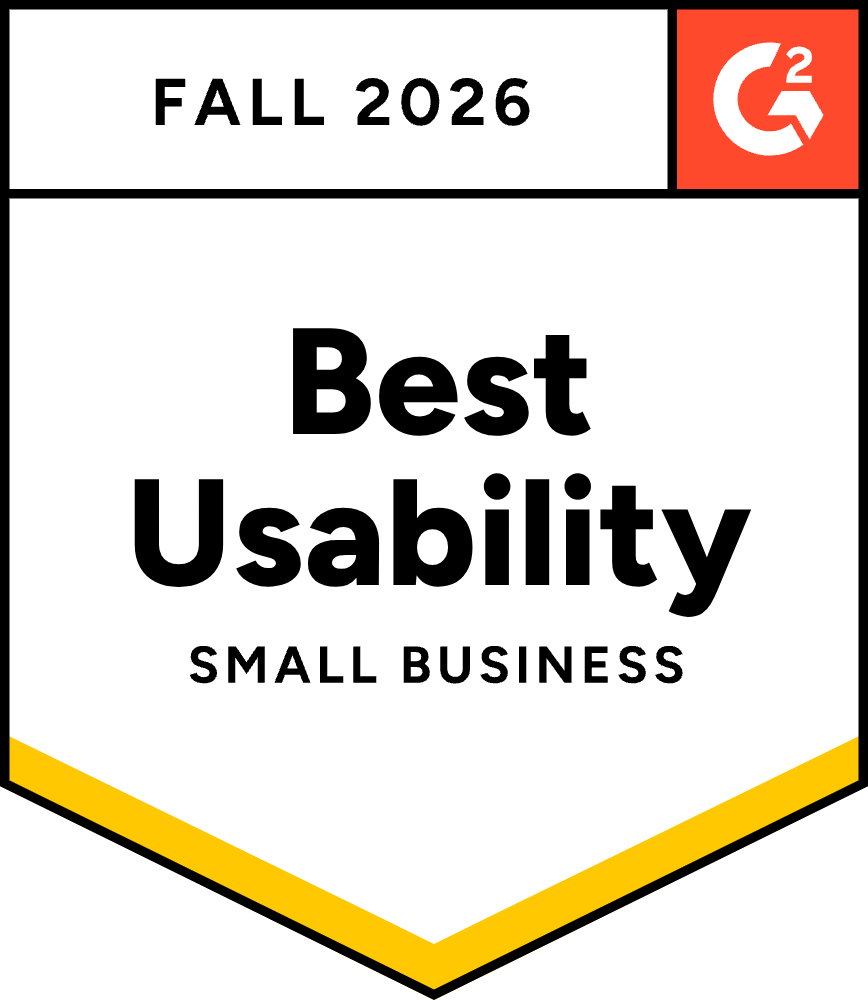 Best Usability Small Business G2 Award Badge